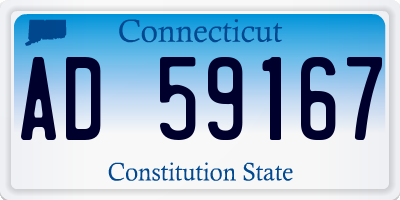 CT license plate AD59167
