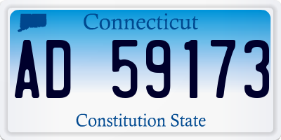 CT license plate AD59173