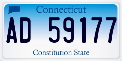 CT license plate AD59177