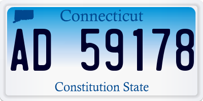 CT license plate AD59178
