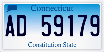 CT license plate AD59179