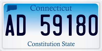 CT license plate AD59180