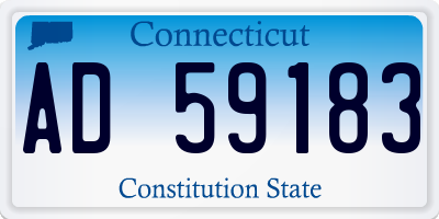 CT license plate AD59183