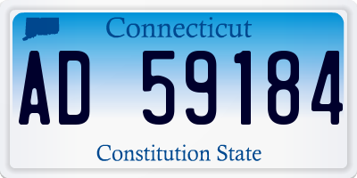 CT license plate AD59184