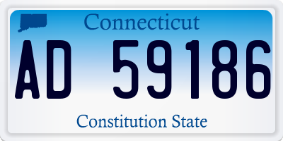 CT license plate AD59186