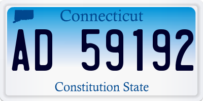 CT license plate AD59192