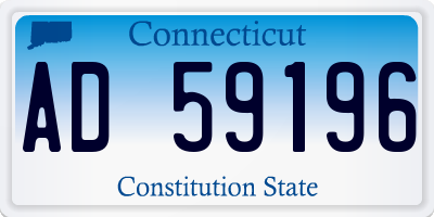 CT license plate AD59196