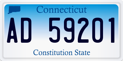 CT license plate AD59201