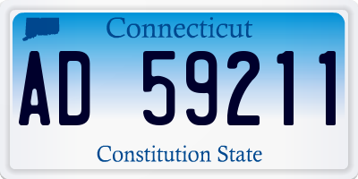 CT license plate AD59211