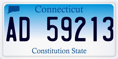 CT license plate AD59213