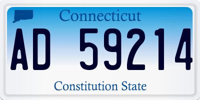 CT license plate AD59214