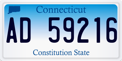 CT license plate AD59216