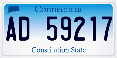 CT license plate AD59217