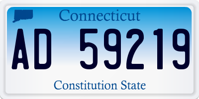 CT license plate AD59219