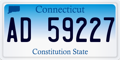 CT license plate AD59227