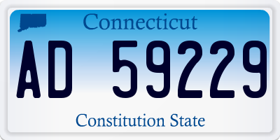 CT license plate AD59229