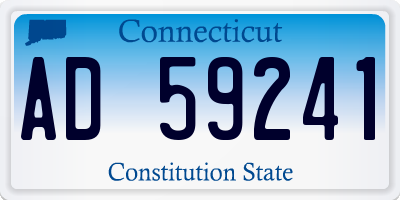 CT license plate AD59241