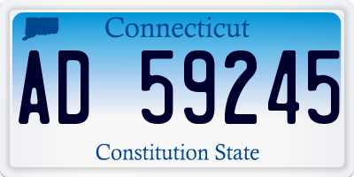 CT license plate AD59245