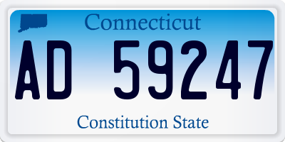 CT license plate AD59247