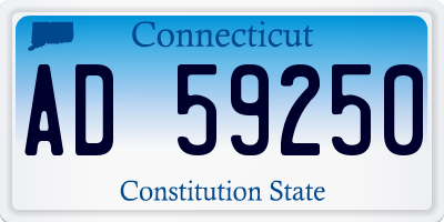 CT license plate AD59250