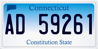 CT license plate AD59261