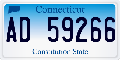 CT license plate AD59266