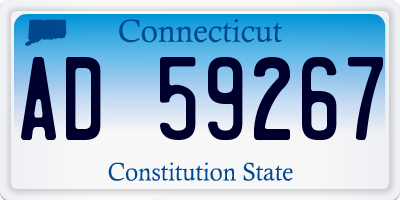 CT license plate AD59267