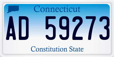 CT license plate AD59273