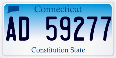 CT license plate AD59277