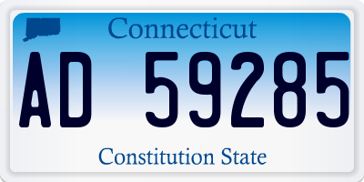 CT license plate AD59285