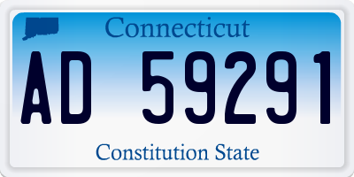 CT license plate AD59291