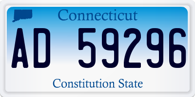CT license plate AD59296