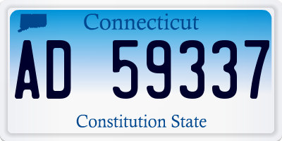 CT license plate AD59337