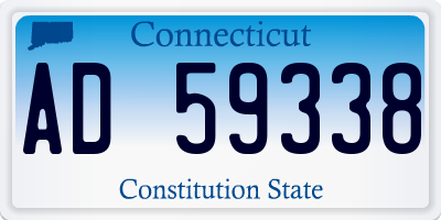 CT license plate AD59338