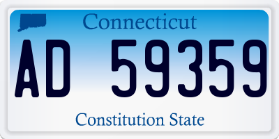 CT license plate AD59359