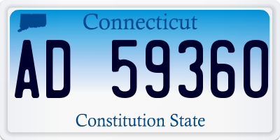CT license plate AD59360