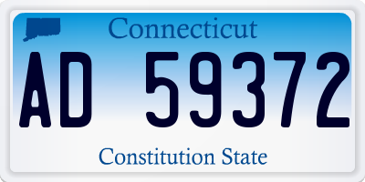 CT license plate AD59372