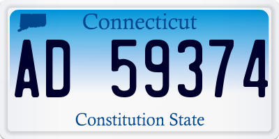 CT license plate AD59374