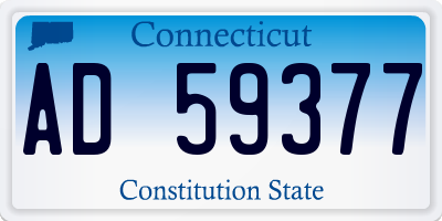 CT license plate AD59377
