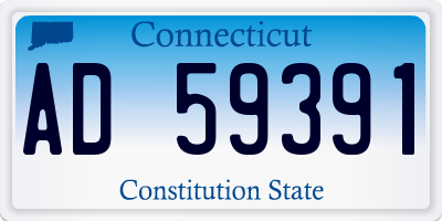 CT license plate AD59391