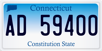 CT license plate AD59400