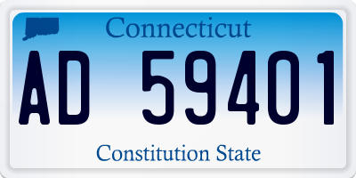 CT license plate AD59401