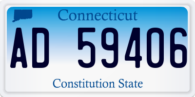 CT license plate AD59406