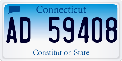 CT license plate AD59408