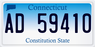 CT license plate AD59410