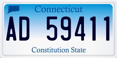 CT license plate AD59411