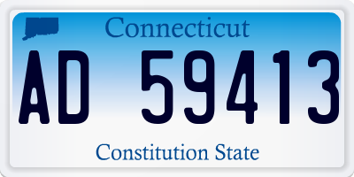 CT license plate AD59413