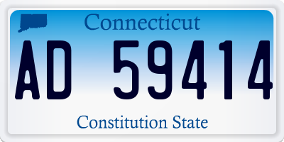 CT license plate AD59414