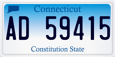 CT license plate AD59415