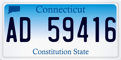 CT license plate AD59416
